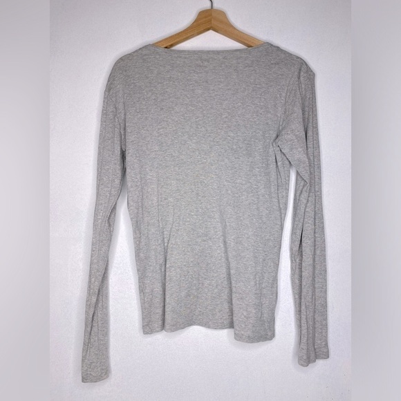 GAP GRAY FAVORITE LONG SLEEVE SHIRT SIZE MEDIUM - Picture 3 of 3